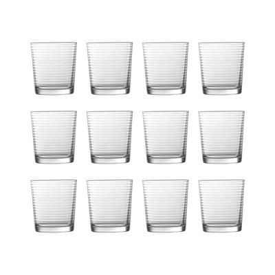 Fortessa Basics Arcade Everyday Stackable Quality Super Clear Glassware Kitchen And Barware Great For: Mixed Drinks/Cocktails, Water, Juice, Iced Tea, Soft Drinks., Double Old Fashioned/Rocks, 13 Ounce