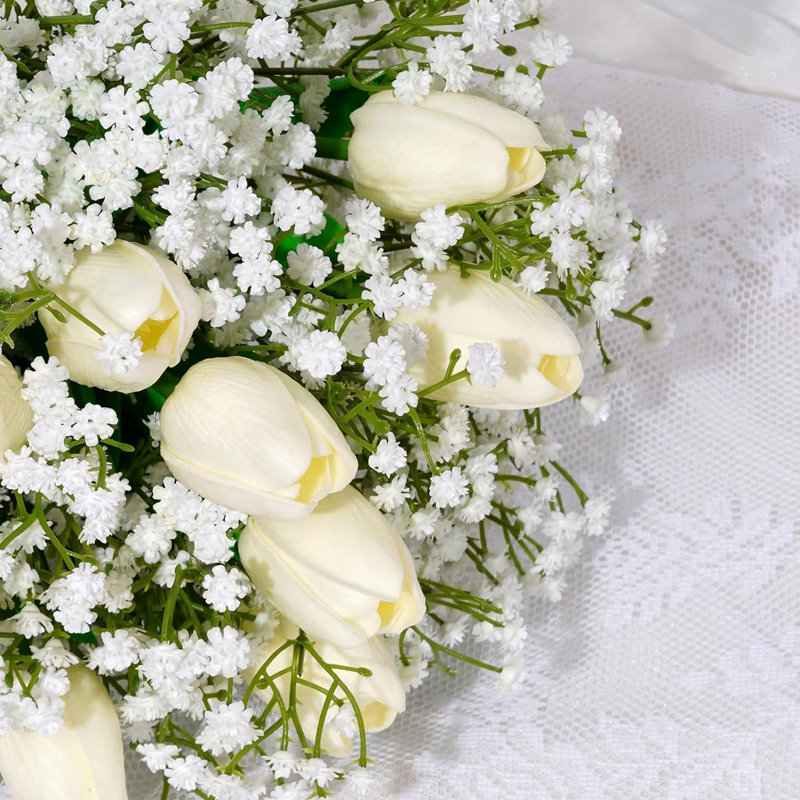 Babys Breath Fleurs artificielles, 20 pièces Gypsophila Real Touch Flowers pour la fête de mariage Décoration de jardin