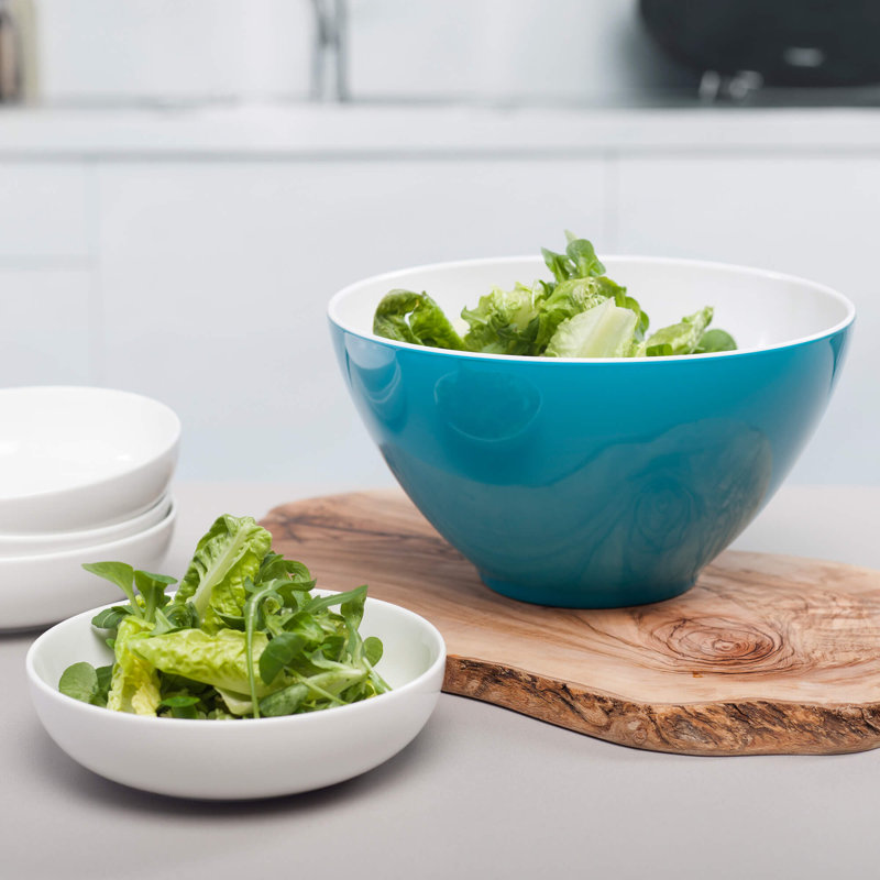 Zeal Melamine Salad Bowl, Aqua