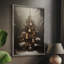 «Christmas Holiday Art», série 2-CLV, reproduction encadrée - bois massif-549849455
