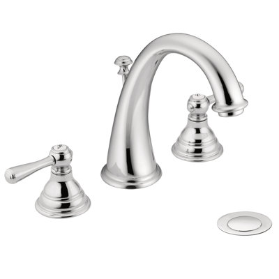 Ensemble de garniture de robinet de salle de bain à deux poignées Moen Kingsley, valve requise