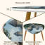 Ensemble de 2 tables basses gigognes triangulaires Chateau Comtal Aude City