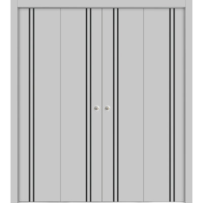 Porte pliante en bois massif massif