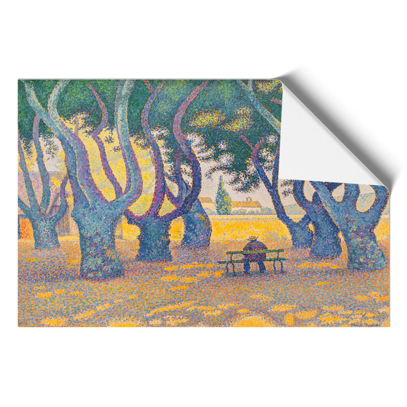 Place Des Lices by Paul Signac - No Frame Painting, 42cm H x 59cm W x 0.1cm D