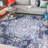 Koressa Oriental Blue Machine Washable Area Rug-9517372