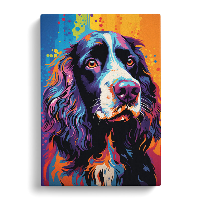 English Springer Spaniel Pop No.2 - Wrapped Canvas Print, 76cm H x 50cm W x 3cm D
