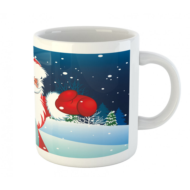 Grande tasse à café souriant père noël