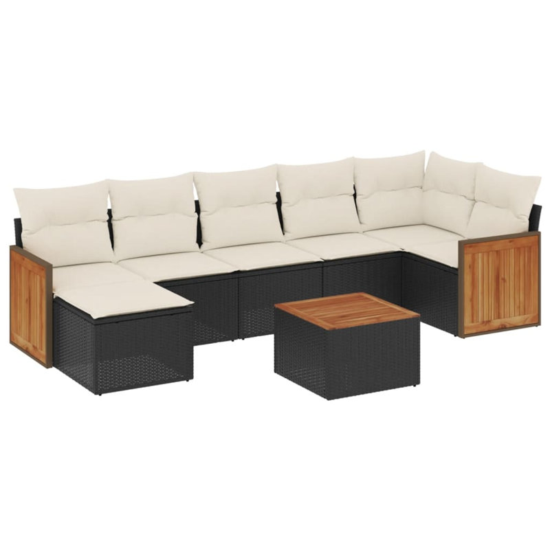 Grand canapé modulaire en rotin PE Vidaxl