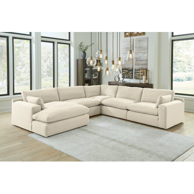 Canapé modulaire 5 pièces avec méridienne Elyza