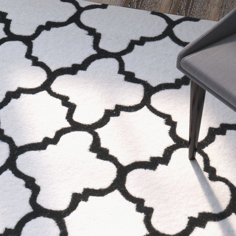 Tapis en laine touffeté à la main Carolene, Rectangle 4 pi x 6 pi
