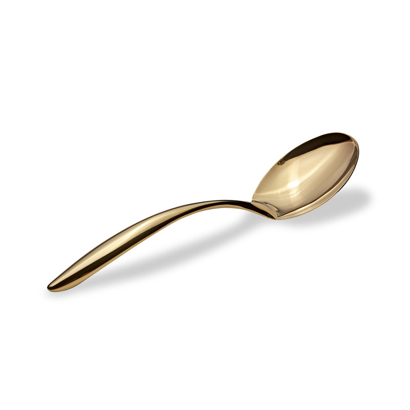 Stainless Steel Serving Spoon, Gold