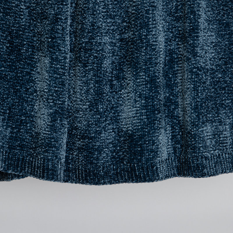Couverture surdimensionnée en chenille Caspian, Bleu marine