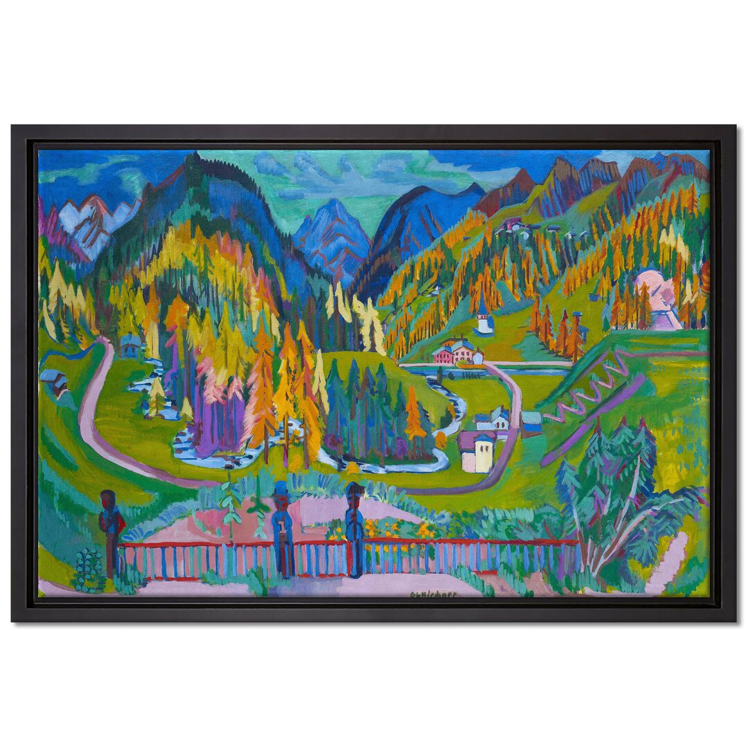 Gerahmtes Leinwandbild Sertig Valley in Autumn von Ernst Ludwig Kirchner