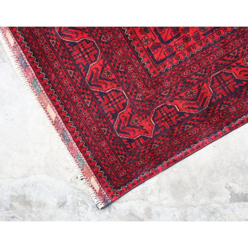 Wool Moroccan Area Rug, Rectangle 6'2" x 9'9"