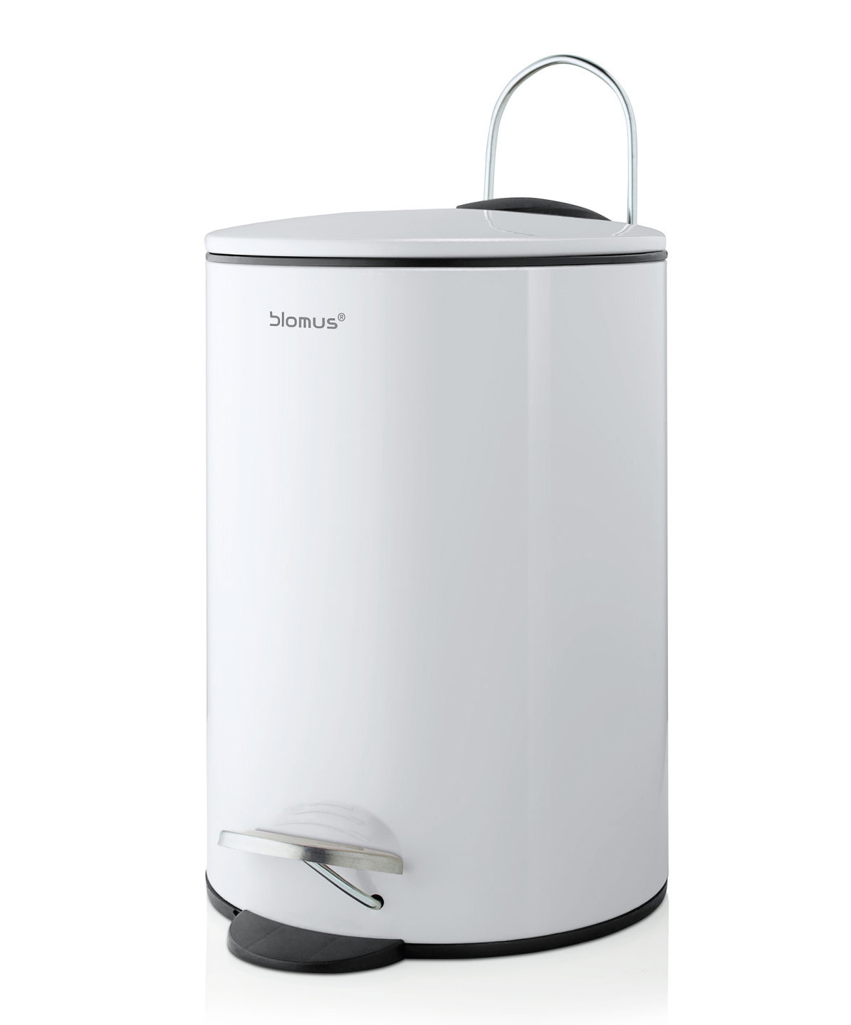Tubo 0.79gal Step-On Trash Can, White
