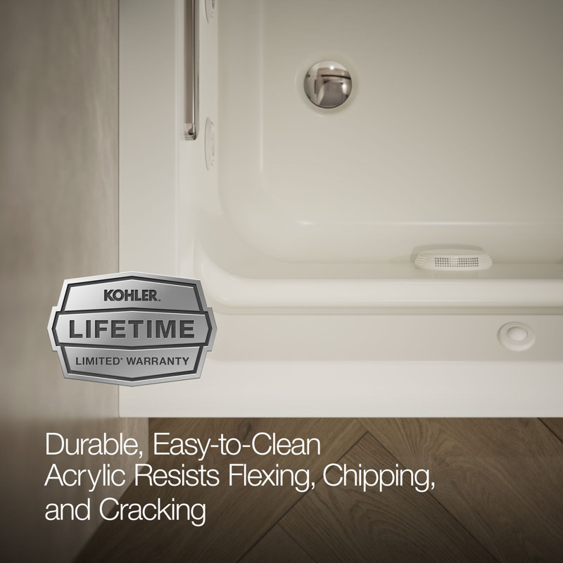 Archer® Alcove 72" x 36" Whirpool Bathtub, Biscuit, Left