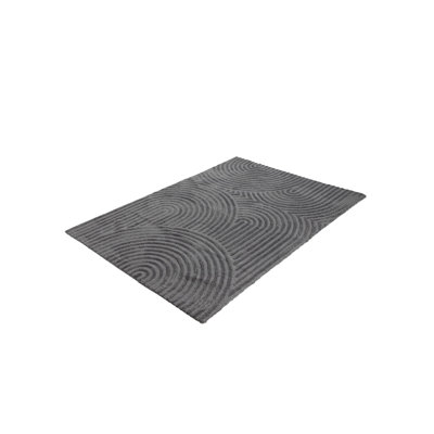 Handmade Microfibre Rug in Grey