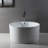 Kingston Brass Aqua Eden 45-Inch Acrylic Round Double Ended Freestanding Tub with Drain