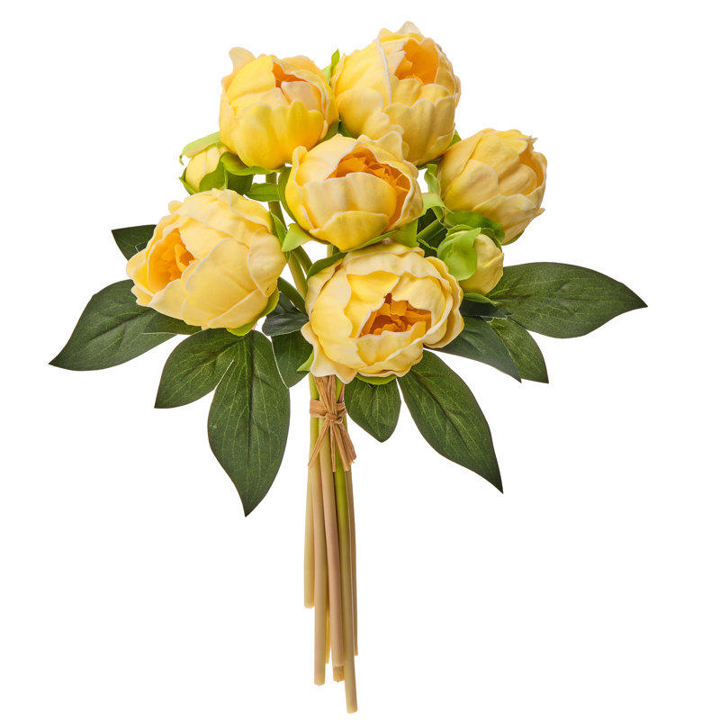 Ensemble de pivoines 11 po, Ensemble de pivoines jaunes