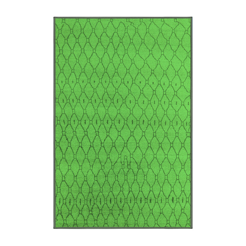 Washable Geometric Indoor Rug, Rectangle 4' x 6'