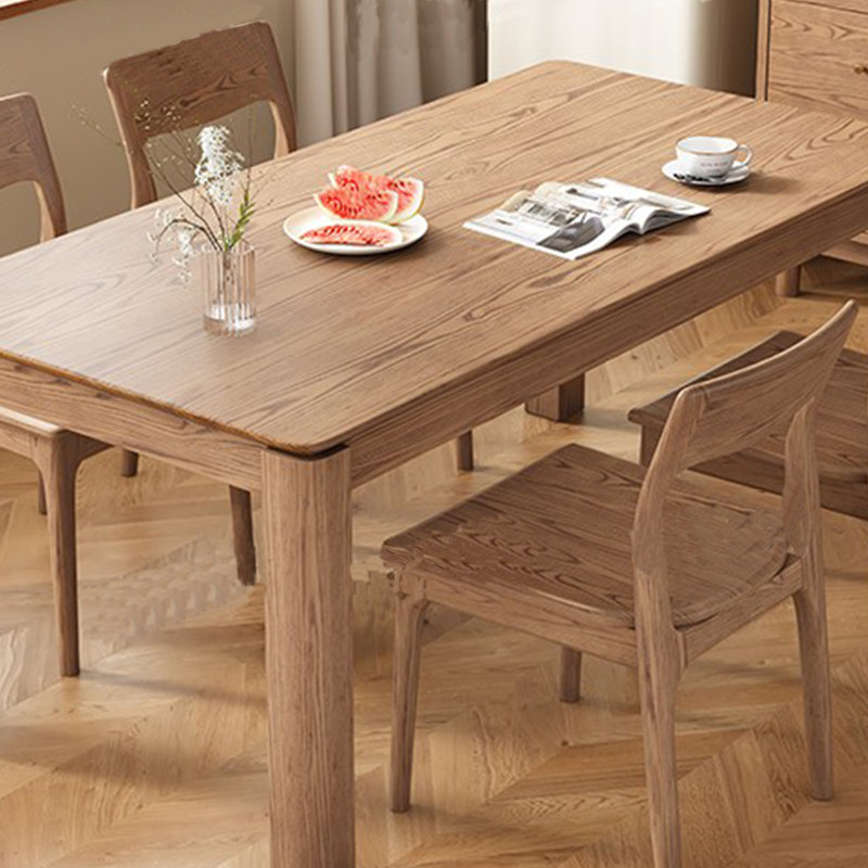 Table en bois massif rectangulaire nordique