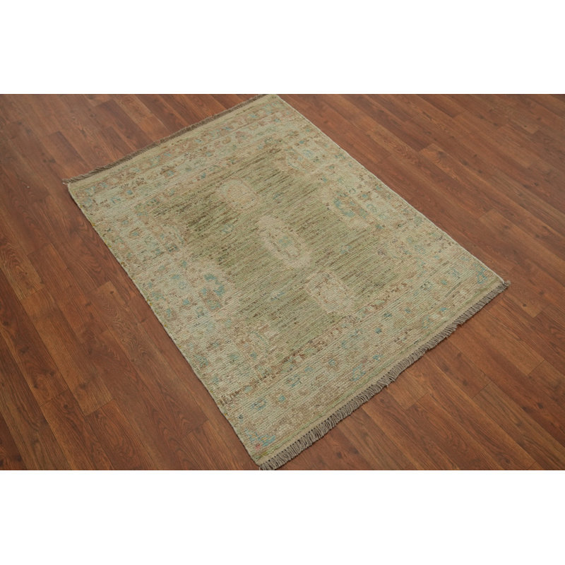 Tapis turc vert Oushak 3x4