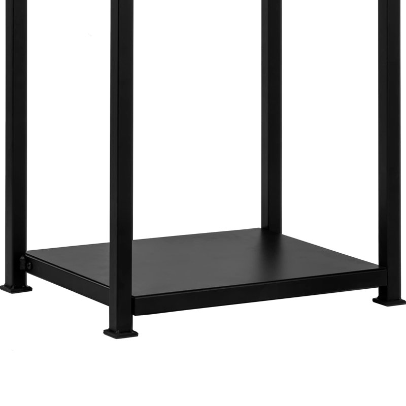 Hermit 31.6in Large Firewood Rack Fireplace Tools Set Wood Holder Indoor log Rack With Tools Tall