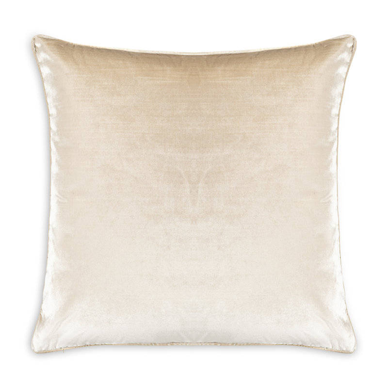 Velvet Square Pillow Cover & Insert, Beige