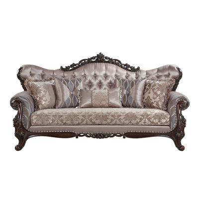 Modern Sofa Benbek Sofa W/5 Pillows Fabric