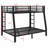Metal Bunk Bed With Convenient Ladder Access