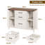 88 cm W 3 -Drawer Mobile Solid Wood Filing Cabinet