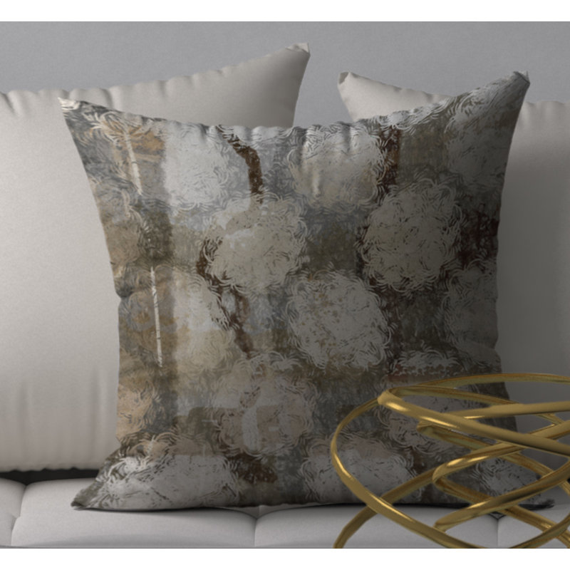 Abstract Reversible Throw Pillow, 18" x 18"