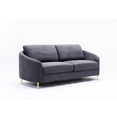 Yuina Gray Linen Sofa