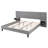 Modern King Size Bed With Headboard - Grey Velvet Upholstered, 2 Nightstands, Diamond , No Box Spring, Wood Construction, Quick Assembly Bedroom Trait Feature