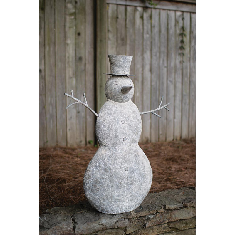 Bonhomme de neige rustique en métal