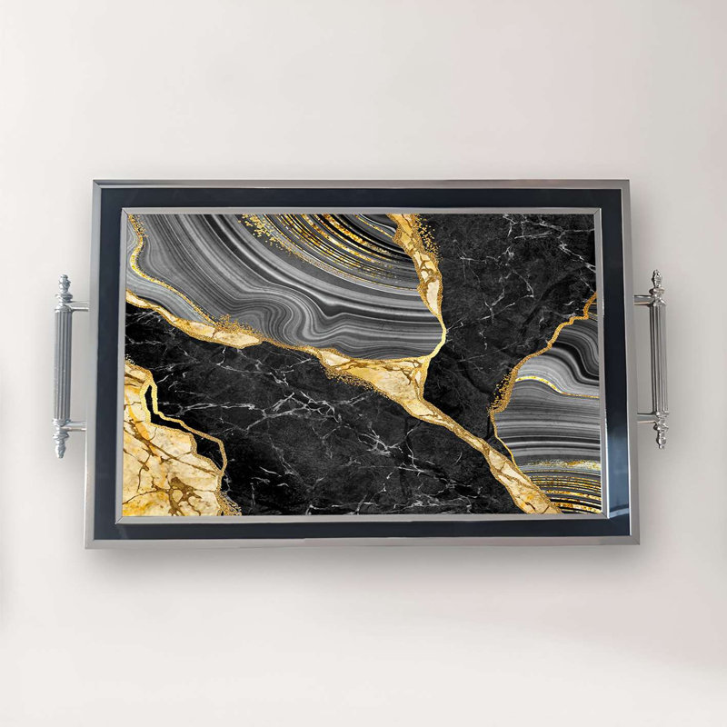Elegant Glass Serving Tray, 19.7 x 11.4 x 1.4 inches | 100% High-Quality Glass | Perfect for Entertaining & Serving | Stylish and Functional Design for Home & Parties | Durable and Easy to Clean