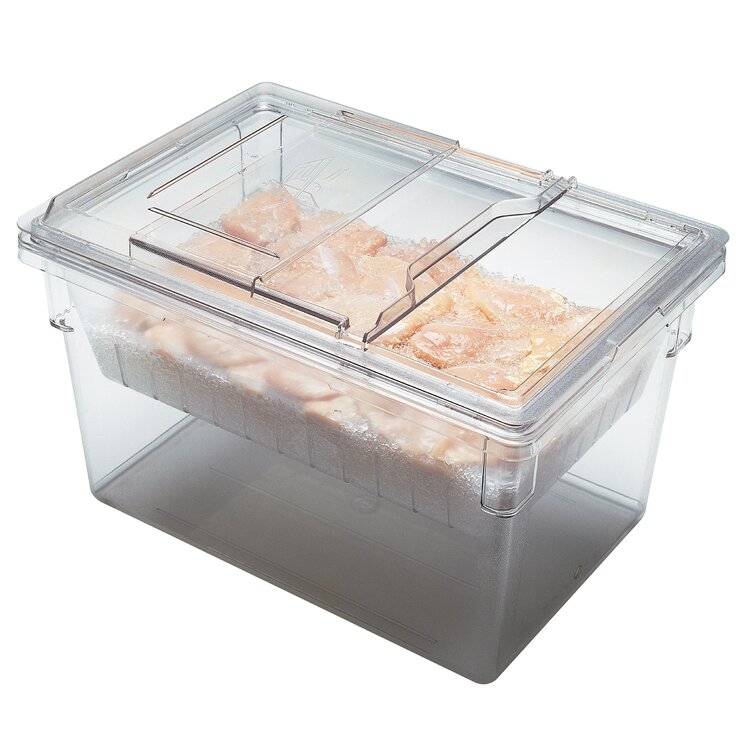 Cambro 4 3/4 Gal Clear Plastic Food Storage Container - 18L x 12