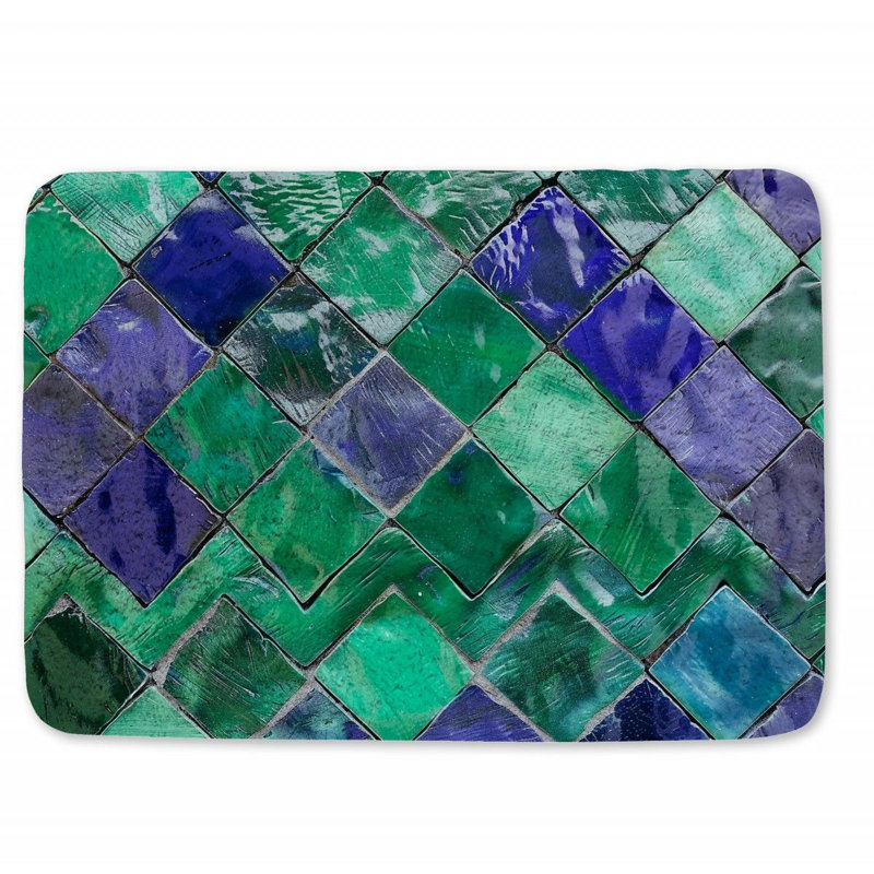 Chuhay Microfiber / Microsuede Non-Slip Bath Mat, 17" W x 24" L