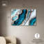 Art mural ondulé Opaline ondulé bleu sarcelle par Art Remedy, prêt à être accroché-295281000