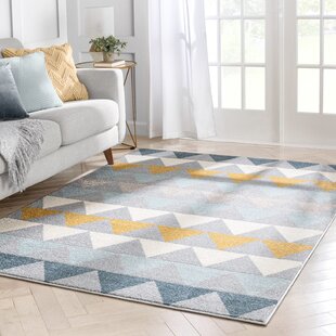 Hexagon Geometric Multicolor Colored Printed Accent Rug with Non-Slip Back, 2x4, Sold by at Home