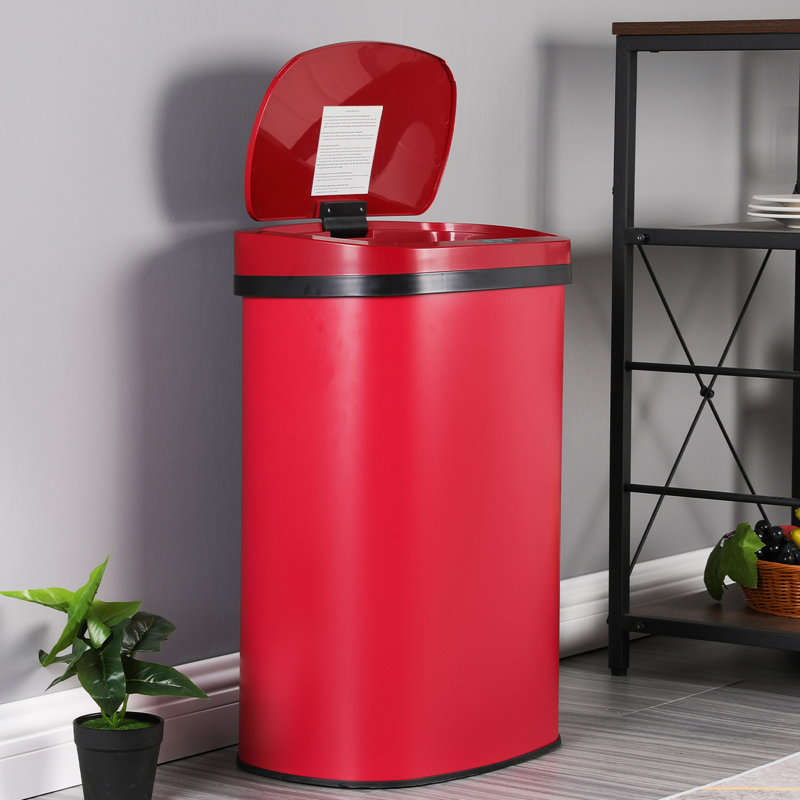 Poubelle 50 litres Poubelle de cuisine 13 gallons Poubelle de cuisine anti-traces de doigts en acier inoxydable Poubelle de cuisine avec doublure pour cuisine