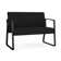 Waterfall Waiting Reception Loveseat Sled Base Metal Frame
