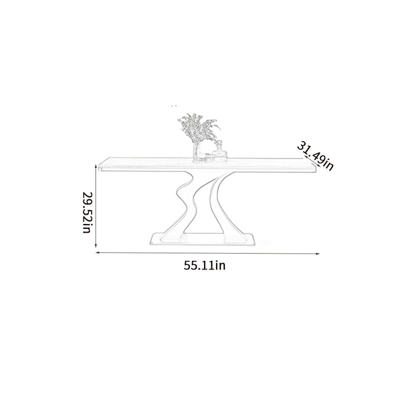 Table de salle à manger Volkart, H 29,52 po x L 55,11 po x l 31,49 po