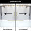 Porte de baignoire coulissante sans cadre avec verre feuilleté 3/8 po l 56-60 po x H 66 po Elan-98714583