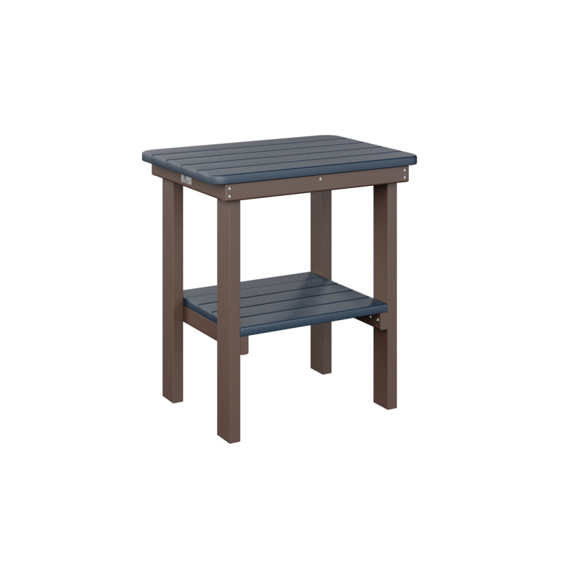 Berlin Gardens Rectangular End Dining Table, Navy Blue, Chocolate Brown