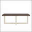Table basse ronde Roundhill Furniture Luno, noyer et blanc-130020406