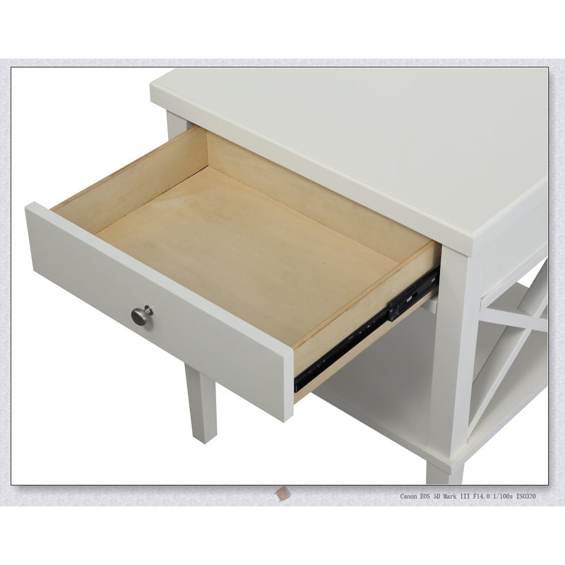 Madison Midnight Nightstand with Retro Design, Ample Storage, and Sturdy Construction for Elegant Bedroom Decor