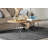 Bryant Round Coffee Table, Rustic Modern Farmhouse Style with Black Hairpin-Bent Metal Legs
