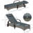 Adjustable Backrest Rattan Pool Lounge Chair,Outdoor Chaise Lounge With Wheels