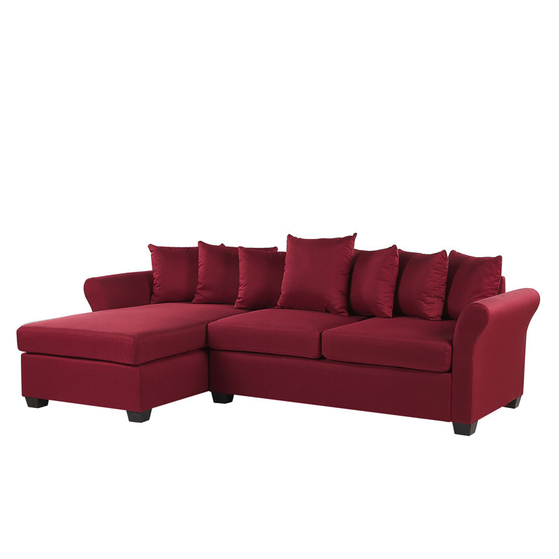 Douglassville 3 Seater Corner Sofa , Red
